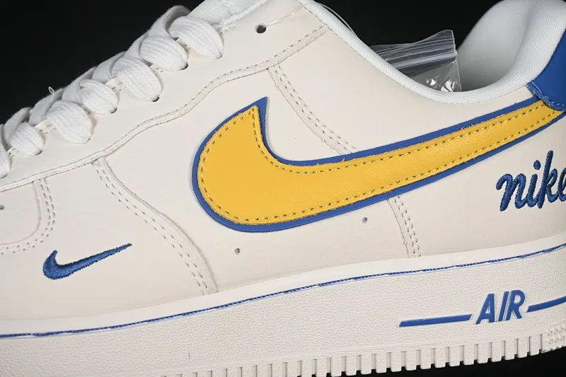All categories Nk Air Force 1 Air Force series Nk Air Force 1 Low Air Force low-top Nike Air Force 1'07 Low Yellow and blue contrast Air Force 1 low-top casual sneakers FV3694-112
